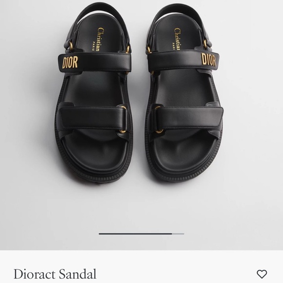 Dior Women Black Sandals with Gold Accents - Picture 9 of 9